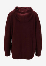 Max Mara Liana Drawstring Hooded Sweatshirt Red 2521366132600LIANA_013