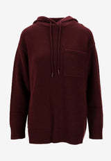 Max Mara Liana Drawstring Hooded Sweatshirt Red 2521366132600LIANA_013