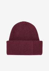 Max Mara Retina Ribbed Wool Beanie Red 2524576022MMRETINA_033