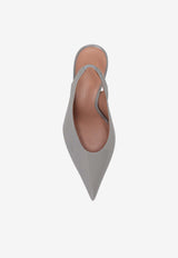 The Attico Viper 95 Patent Leather Slingback Pumps Gray 251WSH00875EEE056AA_084