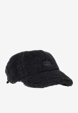Miu Miu Fleece Baseball Cap Black 5HC3692IDY_F0S0O