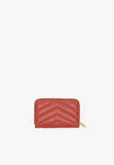 Saint Laurent Cassandre Quilted Leather Zipped Wallet Red 804479AAA44_7993