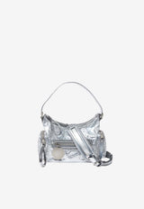Stella McCartney Dartmoor Crossbody Bag with Crinkled-Finish Silver 7B0179WP0633_8101