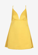 Elisabetta Franchi V-neck Mini Dress Yellow AB92261E2_EV4