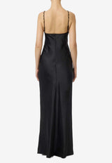 Elisabetta Franchi Chain-Embellished Maxi Dress Black ABR0757E2_110