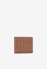 Miu Miu Matelassé Logo Wallet Brown 5MH033AFPP_F098L