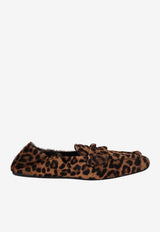 Miu Miu Leopard Print Loafers Brown 5D565EF005L8H_F0151