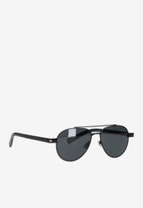 Saint Laurent SL 843 Aviator Sunglasses Gray 843061Y9965_1000