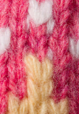 Miu Miu Logo Patch Wool Beanie Pink 5HC48918SI_F0028