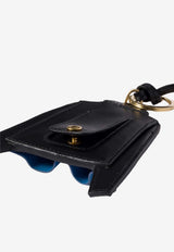 Miu Miu Leather Trick Keychain Black 5TL5292CUI_F0237