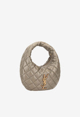 Saint Laurent Icarino Quilted Nappa Hobo Bag Gray 851689AAANG_3775