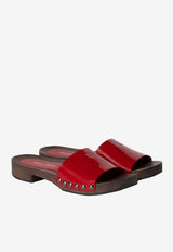 Miu Miu Patent Leather Sandals Red 5Z425EFA030069_F0011