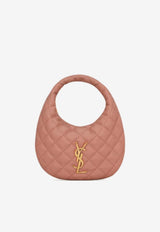 Saint Laurent Icarino Quilted Nappa Hobo Bag Pink 851689AAANG_5036