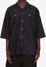 Rick Owens Magnum Tommy Short-Sleeved Shirt Black DU01E3290CVS_09