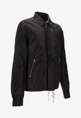 Rick Owens DRKSHDW Concealed Zip-Up Jacket Black DU02E7775NCV_09