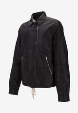 Rick Owens DRKSHDW Concealed Zip-Up Jacket Black DU02E7775NCV_09