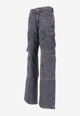 Rick Owens Double Cargo Washed Jeans Gray DS02E7308DGY_58