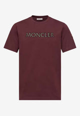 Moncler Logo Embroidered Crewneck T-shirt Red L10918C0007589B8U_480