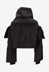 Rick Owens DRKSHDW Convertible Puffer Jacket Black DU02E7777NCV_09