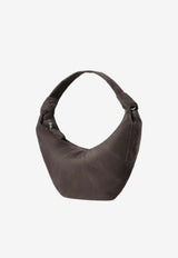 Lemaire Fortune Croissant Nubuck Leather Shoulder Bag Brown BG0071LL0189_BR007