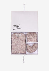 Golden Goose DB Kids Babies Floral Print Gift Set - Set of 3 Pink GBP02487P002193_83131