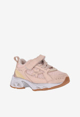 Golden Goose DB Kids Girls Lightstar Leather and Mesh Sneakers Pink GJF00724F007609_25778