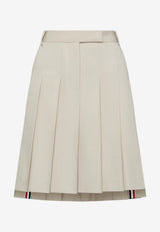 Thom Browne Asymmetric Pleated Skirt Beige FGCA40UF1063_260