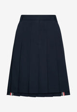 Thom Browne Asymmetric Pleated Skirt Blue FGCA40UF1063_415
