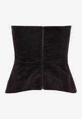 P.A.R.O.S.H. Clalu Knit Bustier Top Black D313319CLALU_086