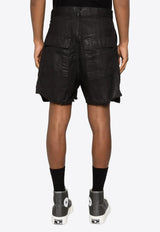 Rick Owens DRKSHDW Bauhaus Frayed Bermuda Shorts Black DU01F4350DBK_09
