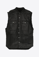 Rick Owens DRKSHDW Tommy Jumbo Sleeveless Outershirt Black DU01F4764DBK_09