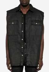 Rick Owens DRKSHDW Tommy Jumbo Sleeveless Outershirt Black DU01F4764DBK_09