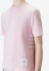 Thom Browne 4-bar Stripes Crewneck T-shirt Pink FJS207A00050_680