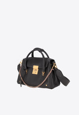 Thom Browne Bolton Grained Leather Top Handle Bag Gray FAP483AL0105_025