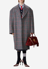 Thom Browne Argyle Intarsia Knit Cropped Cardigan Red FKC679BY1029_960