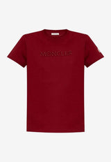 Moncler Logo Embroidered T-shirt Red L10938C0002189AUO_438