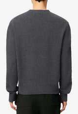 AMI PARIS Ami De Coeur Wool Sweater Gray HKS830005_020
