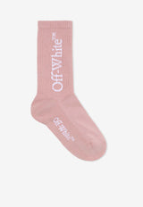 Off-White Bookish Calf Socks Pink OWRA035F25KNI002_3001