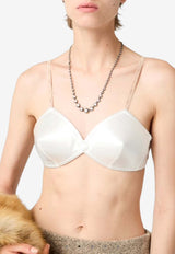 Miu Miu Logo Patch Bra White RG9504SOOO18BE_F0009