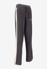 Palm Angels Logo Embroidered Knit Track Pants Gray PWHG037F25KNI001_0703