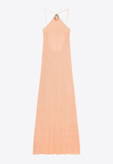 Alanui Mermaid Inside Halterneck Maxi Dress Pink LWHI062R26KNI001_3C3C