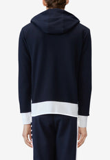 Thom Browne Loopback 4-bar Stripes Zip-Up Hoodie Navy MJT517A03037_415
