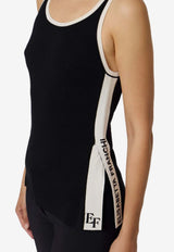 Elisabetta Franchi Logo Print Tank Top Black TK51S56E2_EF3