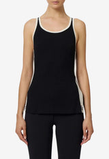 Elisabetta Franchi Logo Print Tank Top Black TK51S56E2_EF3