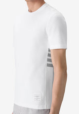 Thom Browne 4-bar Stripes Classic Pique T-shirt White MJS123A00050_100