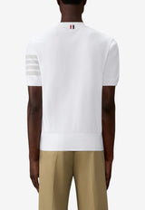 Thom Browne Overdyed 4-bar Stripes T-shirt White MJS303AJ0253_100