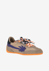 Palm Angels PA 5 Leather Low-Top Sneakers Beige PWIA068F25LEA001_6135