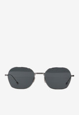 Thom Browne Rectangular Sunglasses in Titanium Gray UES945AG0001_035