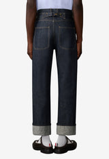 Thom Browne Turn-Up Selvedge Jeans Navy MTU345SF1101_415