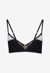 Elisabetta Franchi Sheer Paneled Bralette Black RG00852E2_110